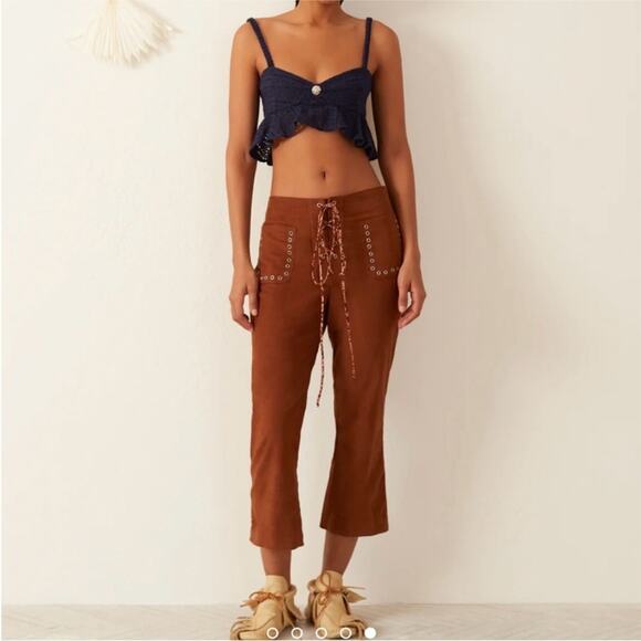 Alix of Bohemia Jodhpur Tawny Corduroy Pants SMALL Coastal Cowgirl Designer - Picture 4 of 14